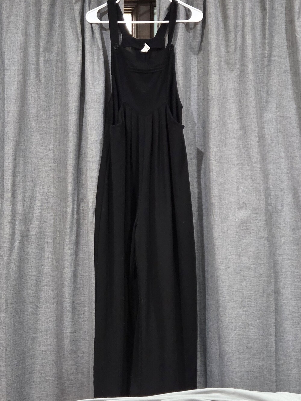 HALARA Black Wide-Leg Overall Jumpsuit